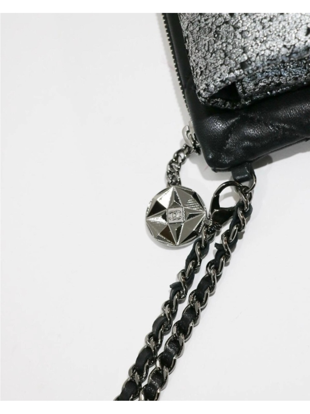 Chanel Mineral Nights Flap Clutch Evening Bag Metallic & Quilted Leather France - Picture 5 of 11